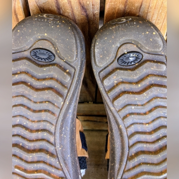 UGG Black , Suede Leather Slides, Sz 6 - Picture 9 of 10